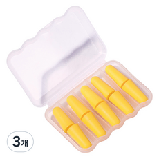 TIS 柔軟耳塞 黃色, 3個, 10入