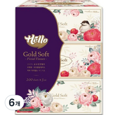 헬로 골드 소프트 갑티슈, 200매, 6개