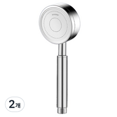 Maket Gamseong 不鏽鋼增壓蓮蓬頭 簡約款, 2個, 銀色