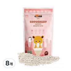 Minishow 햄스터 화장실 냄새 없애주는 모래 사과향 MS022, 1kg, 8개