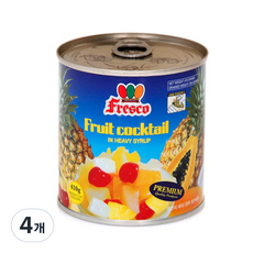 Fresco 후르츠 칵테일 통조림, 410g, 4개