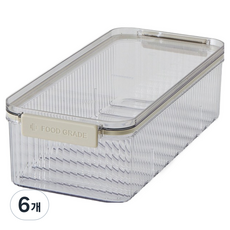 한샘 클리어 푸드컨테이너 롱타입형 2600ml, 6개, 단품