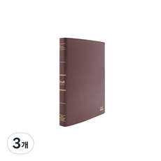 인디 가띠 링 클리어파일 40매, 밤색, 3개
