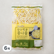 김구원선생 장수 찜용 콩나물, 500g, 6개