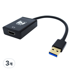 인네트워크 USB 3.0 to HDMI 변환 컨버터, 3개, IN-3UH19