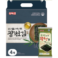 삼육김 광천김 선물세트 3호 12p, 132g, 4개