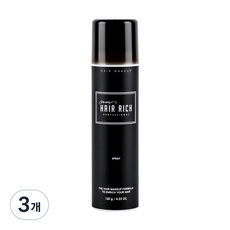 박명수헤어리치 스프레이 흑채 120g, 흑색, 3개
