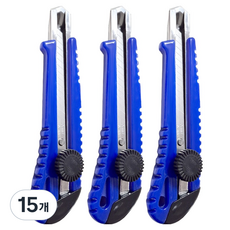 다다 잠금식 커터칼 XF-233 18mm, 블루, 15개