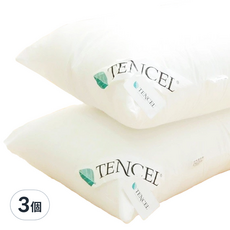 LoveCity 寢城之戀 台灣製 TENCEL天絲 舒柔透氣釋壓枕, 3個