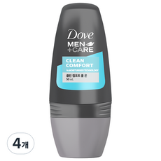 도브 맨 클린 컴포트 데오드란트 롤 온, 50ml, 4개