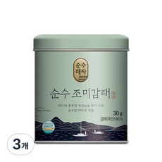 순수 조미감태, 30g, 3개