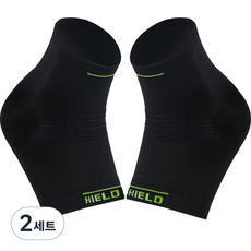 쉴드 X BAND 발목 보호대 블랙 네온그린 좌우 세트, 2세트