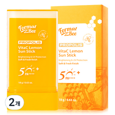 Formal Bee 蜂膠維他命C蘆薈舒緩防曬棒 SPF50+ PA++++, 2個, 18g