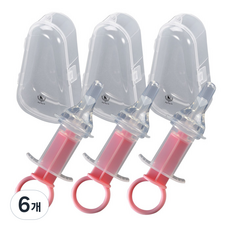 반려동물 모유실감 물약주사기 핑크, 20ml, 6개