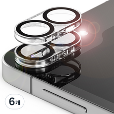 누아트 빛번짐 차단 후면 카메라 렌즈 강화유리 보호필름, 6개