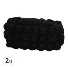 여니팩토리 와플 필통, 블랙, 2개