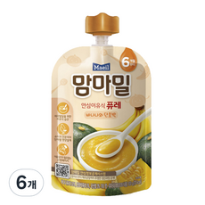 Mammameal 安心副食品泥 6個月起, 香蕉和南瓜, 100g, 6個
