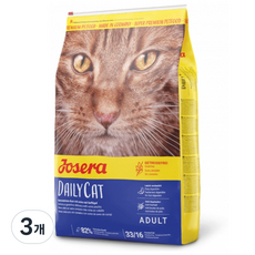 요세라 어덜트 데일리캣 그레인프리 건식사료, 닭+오리, 2kg, 3개