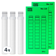 퓨어레인 3세대 샤워기 세디먼트 핸들 리필 필터 3p, 4개, 무향