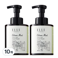 엘르 퍼퓸 버블 핸드워시 시트러스민트, 10개, 500ml