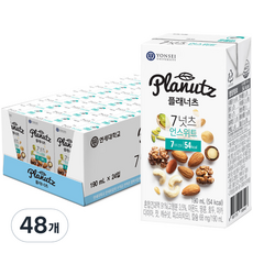 플래너츠 7넛츠 언스위트 두유, 190ml, 48개