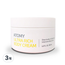 애터미 울트라 리치 바디 크림, 200ml, 3개