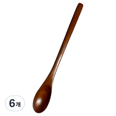 장미목 옻칠 롱티스푼 타원형, 6개 6개