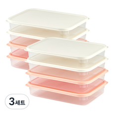 이지앤프리 슬림팩 냉장고 정리용기 2종 x 4p 세트 1.2L, 8개입, 3세트