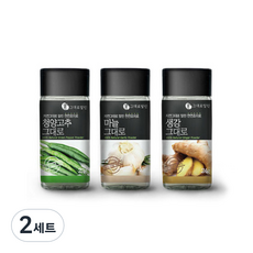 그대로말린 조미료 3종 선물세트 청양고추 22g + 마늘 40g + 생강 24g, 2세트