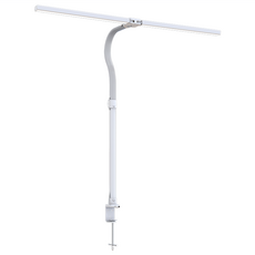 YIZ TIME 易利談 LED雙頭夾式方頭款檯燈 GSY-TD24052-B-JS, 白色