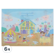 산리오 시나모롤 짱구는 못말려 가로봉투 화일, 카페시나몬, 6개