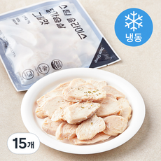 다즐샵 스팀 슬라이스 닭가슴살 그릴맛 (냉동), 100g, 1개입, 15개