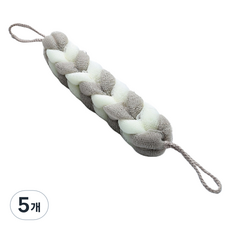 Tirona 附手柄沐浴巾, 5個, 米色, 1入