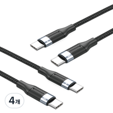 Autoban Type-C to C PD 高速充電線, 1m, 黑色, 4個