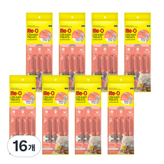 MeO 크리미 짜먹는 고양이 간식, 연어, 60g, 16개