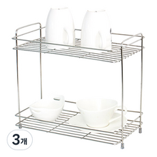 鋼絲桌上型層架 小, 3個