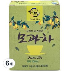 다예 모과차 8p, 1.5g, 8개입, 6개