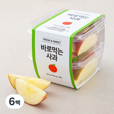 바로먹는 사과, 180g, 6팩