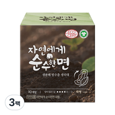 Soonsoohanmyeon 蝶翼衛生棉, 大型, 3包, 10片