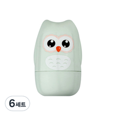 Diyura Baby Character 指甲刀套裝貓頭鷹, 6組, 綠色