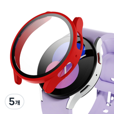 아이엠듀 스마트워치 강화유리 풀커버 케이스 하이브리드, 레 드, 5개