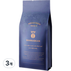 WANNABEAN ROASTERY 招牌綜合原豆咖啡, 完整咖啡豆(未研磨), 1kg, 3個