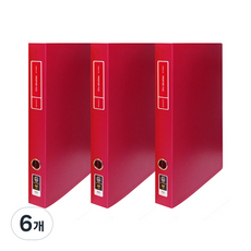 노블 프론티어 프리미엄 A4 3cm D링 바인더 3공, 빨강, 6개
