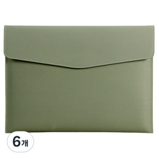 東亞PMS A5文件皮革收納包, 6個, 橄欖色