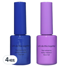 아이빛 탕후루 논와이프 탑젤 10ml + 베이스젤 10ml 세트, 탑젤+베이스젤, 4세트