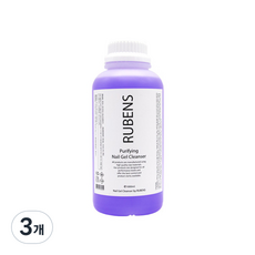 RUBENS 퓨리파잉 젤 네일 클리너, 1000ml, 3개