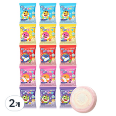 Enfant Bonbon 零食 碰碰狐鯊魚寶寶 排排棉花糖 15入, 2個, 60g
