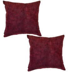 J&N 費斯織紋抱枕 2個, 紅色