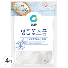 청정원 명품 꽃소금, 4개, 400g