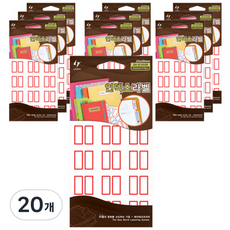 레이테크 인덱스 라벨 견출지 20-G103 23 x 29 mm, R 적색, 18개입, 20개